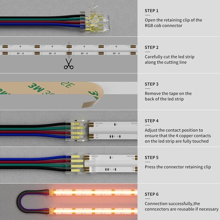 Світлодіодна стрічка PAUTIX WIFI RGB COB 10M, багатобарвна світлодіодна стрічка з регулюванням яскравості 24 В, працює з Alexa/Google Assistant/Tuya Світлодіодна стрічка, що змінює колір, для ігрової кімнати, прикраса вечірки своїми руками (роз'єм 10 мм д