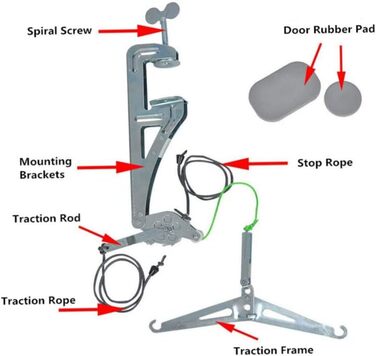 Пристрій для витягування половини шиї, Overdoor Neck Traction Neck Chopper Гамак Пристрій для полегшення болю в шиї для шиї плеча