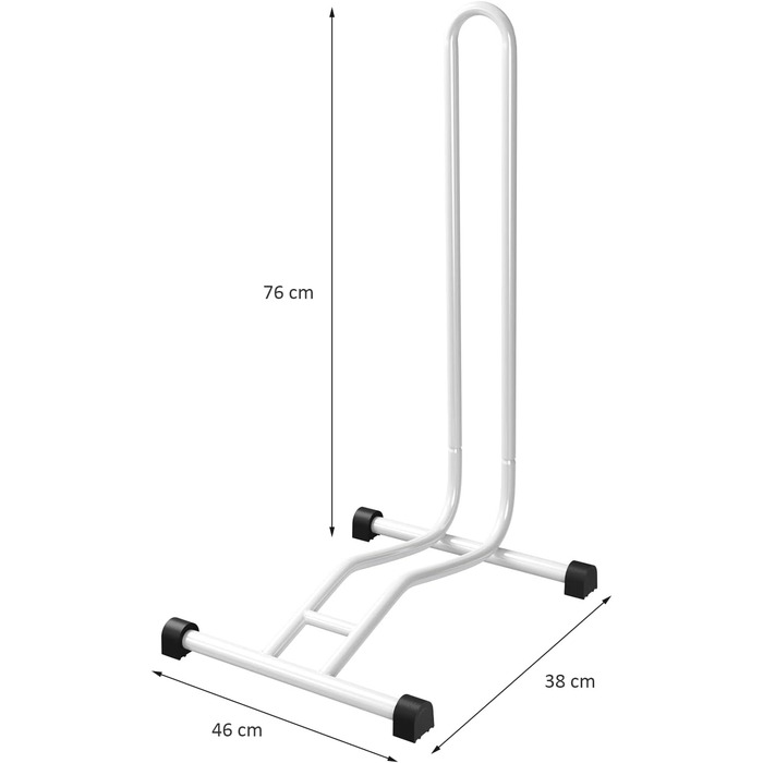 Велосипедна підставка WELLGRO - сталь, надійна підставка - колір чорний, білий або сріблястий на вибір, колір білий, 2 шт.