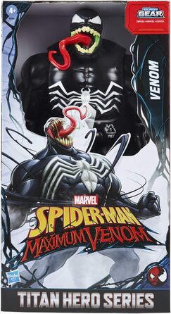 Фігурка Людини-павука E8684 Maximum Venom Titan Hero, натхненна всесвітом Marvel, з заднім портом, сумісним з Blast Gear, вік від 4 років і старше