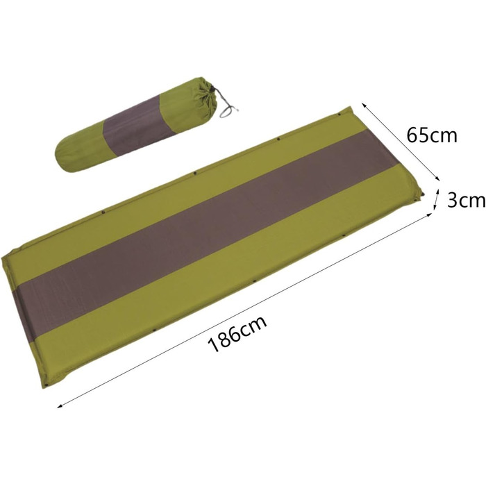 Автоматичний надувний матрац Sharplace, самонадувний килимок, портативна подушка, компактне дорожнє ліжко, автомобільний матрац для подорожей на свіжому повітрі, зелено-сірий