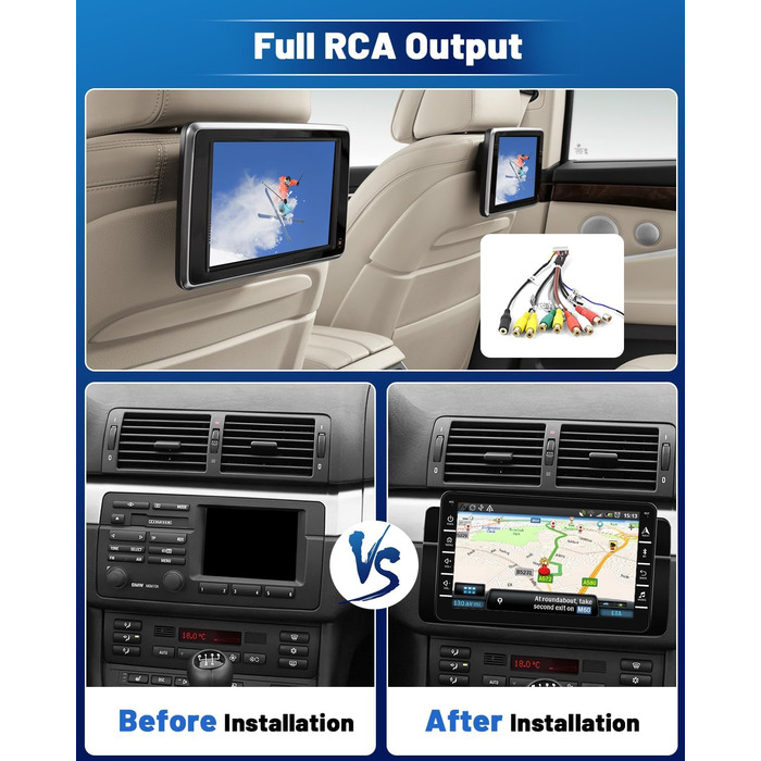 Автомобільна стереосистема Hikity DAB/DAB Android 13 для BMW E46 1998 1999 2000 2001 2002 2003 2004 2005 Автомагнітола з навігаційним 7-дюймовим екраном WiFi Mirror Link FM RDS радіо SWC USB Canbus для BMW