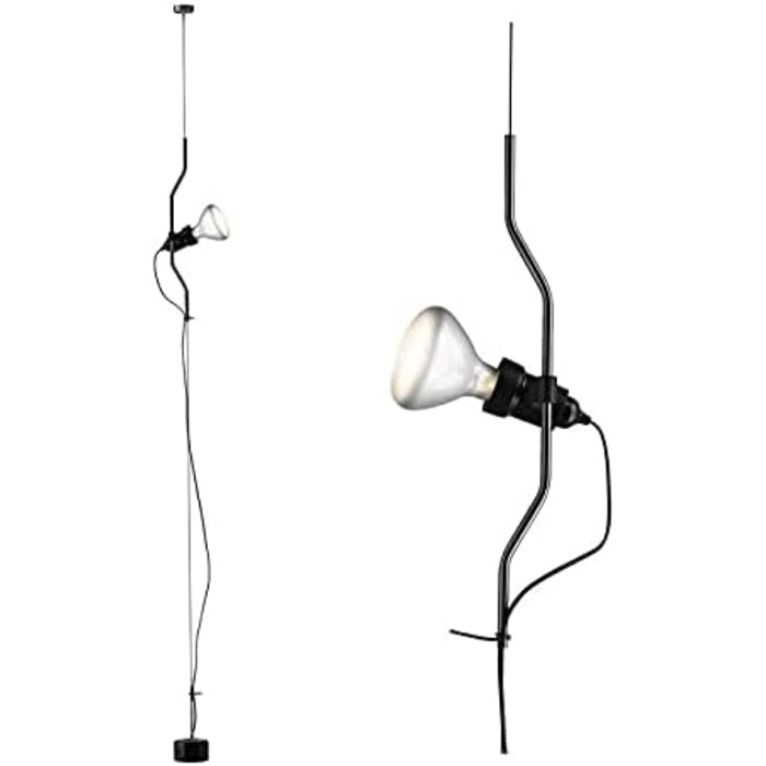 Лампа Flos Parentesi Black від Achille Castiglioni та Pio Manzu з диммером, 150 Вт, 400 x 11 см, F5600030