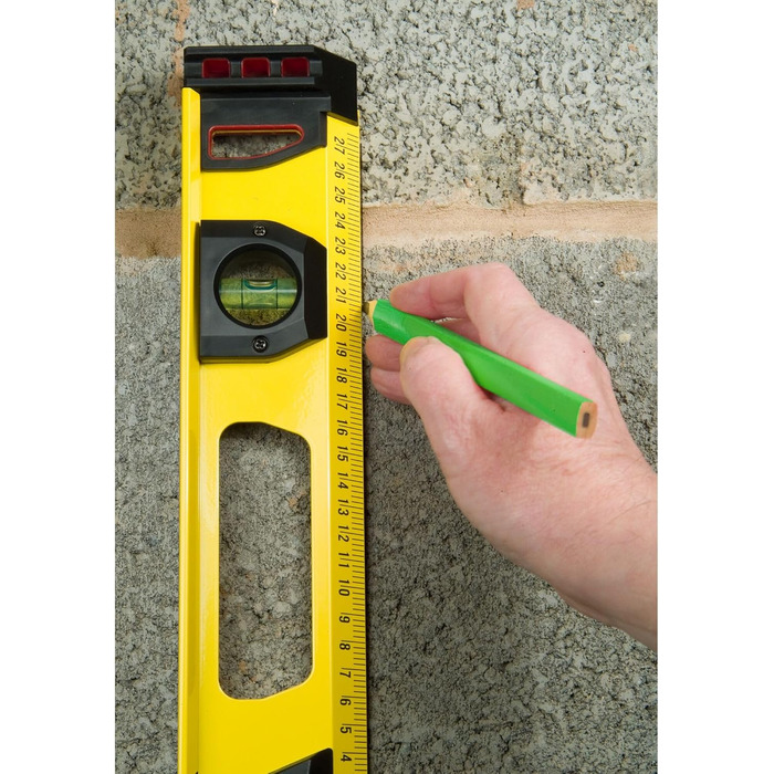 Рівень Stanley FatMax I-Profile spirit level II (довжина 60 см, 2 вертикальних циліндра/1 горизонтальний циліндр, алюміній) 1-43-553