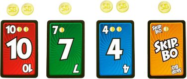 Карткова гра Skip-Bo Mattel Games HJR21 Masters для сім'ї, подорожей та ігрових вечорів, від 2 до 6 гравців, карткова та настільна гра від 6 років Одномісна