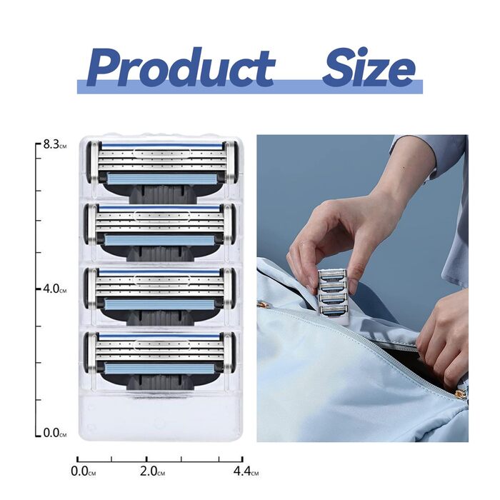 Леза бритви Cerkkapo Mach 3, Турболеза Mach 3, 28 шт. заправок для чоловічих бритв Mach3, змінні леза для бритви, Леза бритви Mach 3 Turbo з прецизійною сталлю, легко голяться