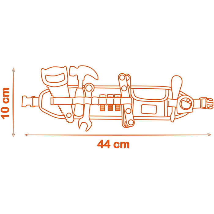 Пояс для інструментів - Регульований пояс - Дитяча іграшка для майстрування - 14 аксесуарів
