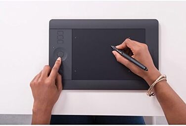 Графічний планшет Waco Intuos Pro Pen Size Graphics Tablet (в т.ч. стилус Pro Pen 2 з різними наконечниками, підходить для Windows і Apple), чорний (S, 1-го покоління)