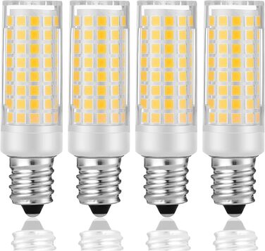 Лампа E12 LED 5W-50W E12 еквівалент галогенної лампи AC220V-240V для холодильника, витяжки, швейної машини, настільних ламп, підвісних світильників, настінних світильників, стельових світильників Unknown (холодний білий 6000k, 4 шт.)