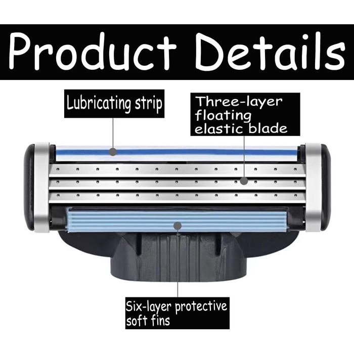 Змінні леза для вологої бритви чоловіки, Mach 3 леза, Mach 3 леза заправки, чоловіче лезо бритви, ручне лезо перукаря, леза для бороди чоловіки, волога бритва чоловіки, 20 шт.