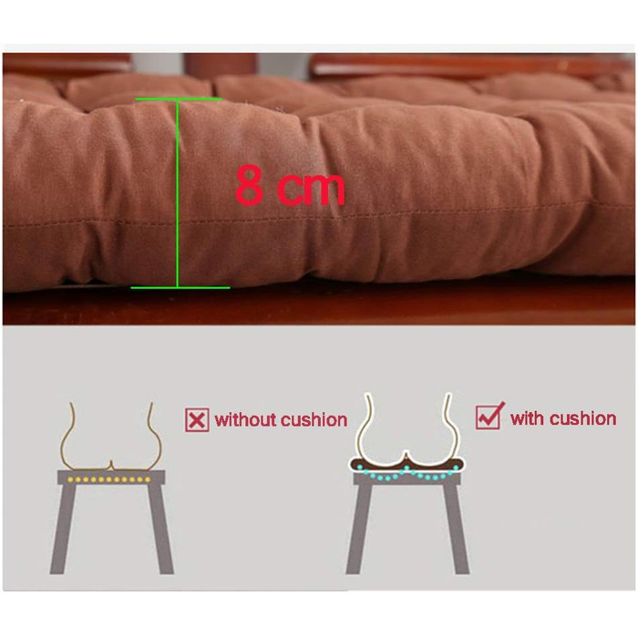 Килимок для садової лавки 2-3-місний, зручна подушка для сидіння для патіо / дивана / обідньої лавки Міцний у приміщенні та на вулиці 100 бавовна Товсті подушки