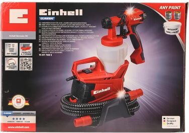 Електричний фарборозпилювач Einhell TC-SY 700 S (700 Вт, напівстаціонарний, для середніх і великих робочих поверхонь, для фарб і глазурі)