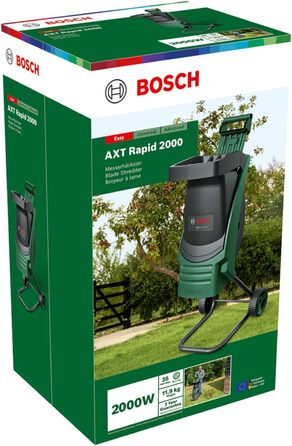 Подрібнювач Bosch для дому та саду AXT Rapid 2000 (для потужного подрібнення садових відходів потужний двигун 2000 Вт) AXT RAPID 2000 Новий дизайн