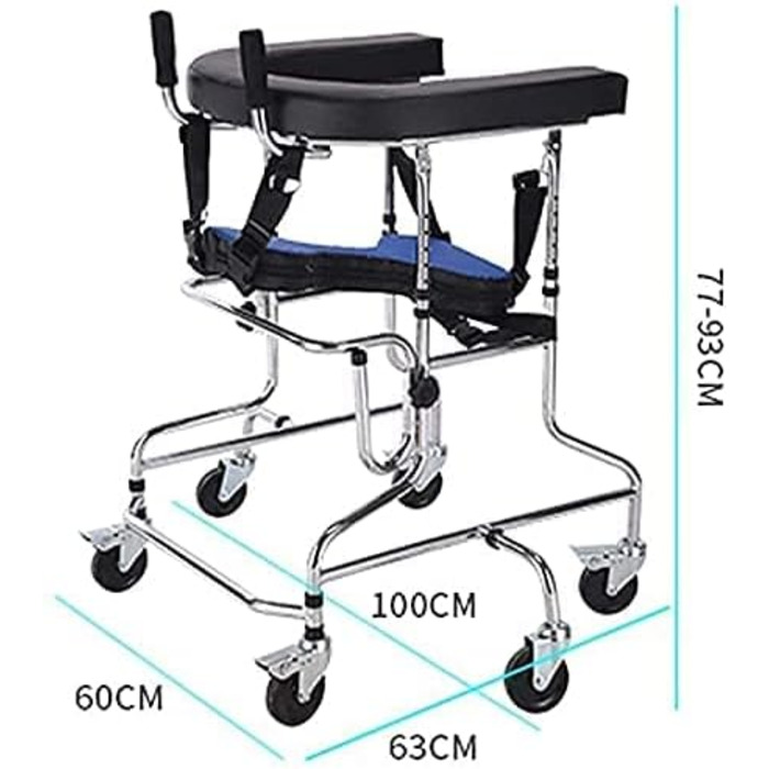 Для дітей старшого віку Стояча рама Стояча стійка для ходьби/Допоміжний засіб для ходьби/Стояча рама з реабілітаційним пристроєм для сидіння Міні-підвіска для інвалідів wwyy