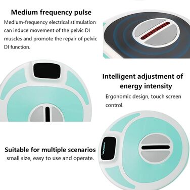 Інструмент для відновлення після пологів, інструмент для відновлення мязів тазового дна з 3 режимами Безперервний/Інтервальний/Довгі інтервали/Інтелектуальне регулювання інтенсивності енергії, зелений