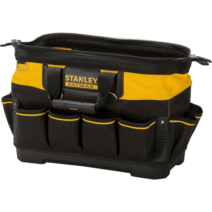 Сумка для інструментів Stanley FatMax (18 дюймів, 49 x 26 x 10 см, водонепроникне дно, посилені шви, ергономічна гумова ручка, міцний плечовий ремінь, нейлон 600 ден) 1-93-950 1 В 130 мм x Ш 250 мм