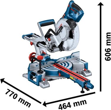 Професійна торцювальна пила Bosch GCM 305-216 D (ріжуча здатність 66 x 305 мм, у комплекті 1 пиляльний диск, 2 тримачі для заготовки, мішок для пилу, струбцина)