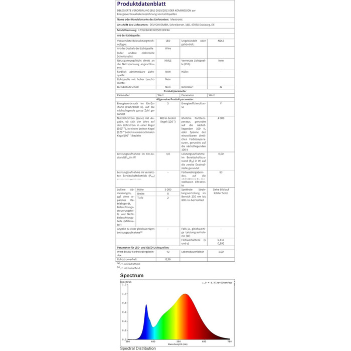 Світлодіодна стрічка Mextronic Світлодіодна стрічка 3528 New White (4000K) 48W 500CM 12V IP44