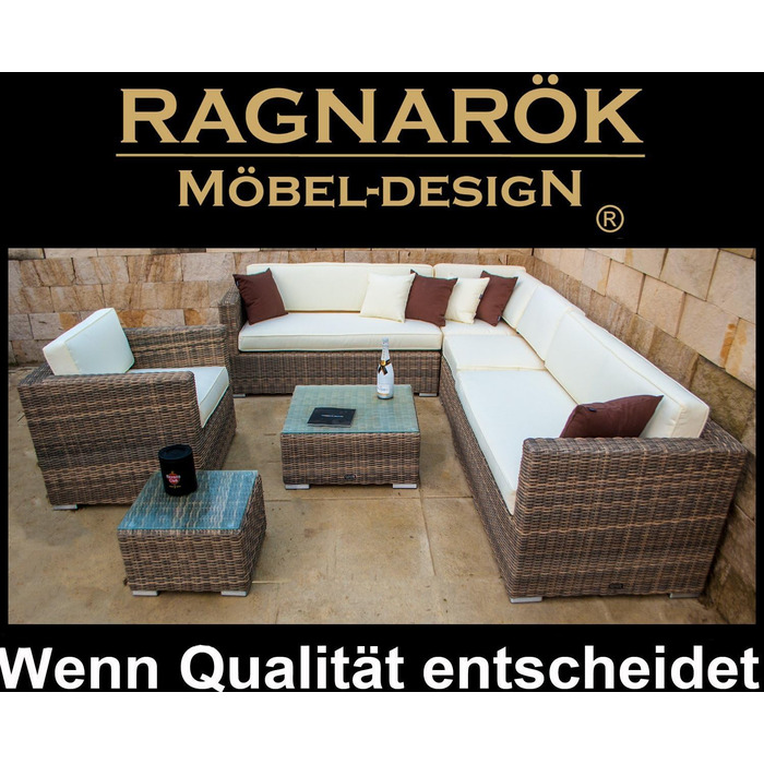 Дизайн меблів Ragnark PolyRattan Lounge НІМЕЦЬКИЙ бренд - ВЛАСНЕ виробництво - 8 років ГАРАНТІЇ Садові меблі Alu