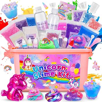 Зробіть свій власний набір слизу, Unicorn Slime Kids Gift Дівчаткам 6 7 8 9 10 11 12 років Іграшки з слизу від 6-12 років Дівчаткам Різдвяні подарунки для дітей Набір слизу, щоб зробити свій власний