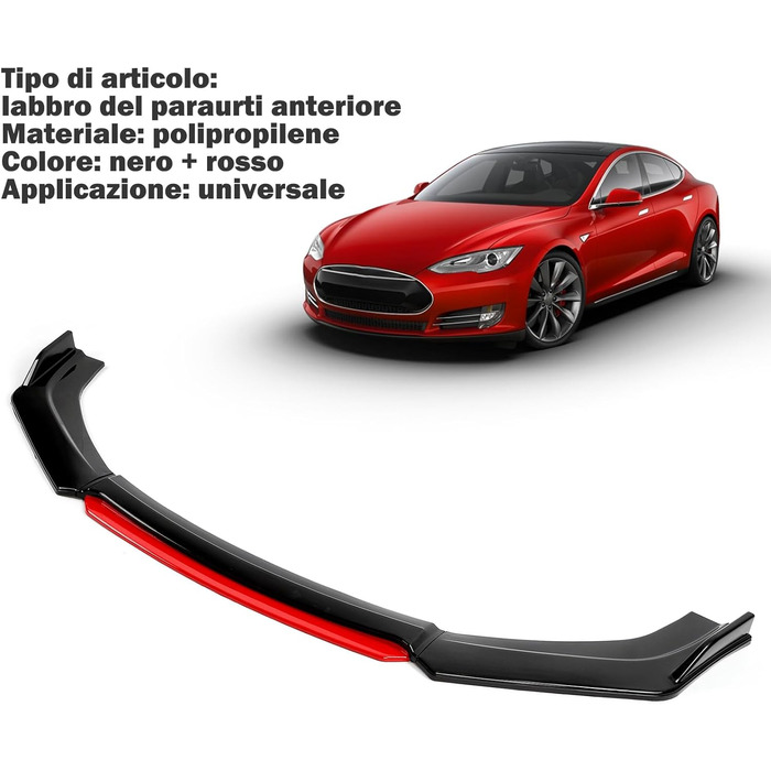 Передній спойлер переднього бампера - Auto Accessori per Modifiche Esterne - PP Assetto Esterno Sportivo - Передній спойлер для MK7 GTI A4 E Universal Auto La Maggior Parte Degli Altri Modelli