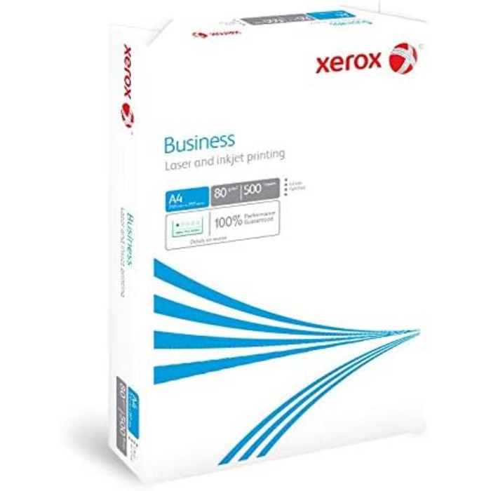 Багатофункціональний папір Xerox Business, 4 отвори, 80 г/м, A4, 5 x 500 аркушів, білий