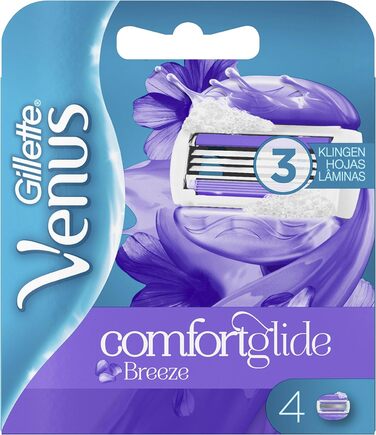 Леза для бритви Gillette Venus ComfortGlide Breeze для жінок, 4 шт.