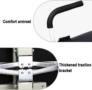 Розкладний масажний столик, Шийне та поперекове тягове ліжко, Хребець для розтягування хребців Масаж поперекового відділу, Портативний пристрій для розтягування попереку, шириною 36 см