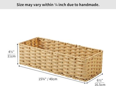БАБУСЯ КАЖЕ Кошик для зберігання плетений, Кошики з 2 предметів Ванна кімната, Кошики для полиць ручної роботи, Декоративні кошики Пеленальний столик для полиці, Водонепроникний кошик для зберігання рушників Туалетний папір - Natural 2 Large Nature