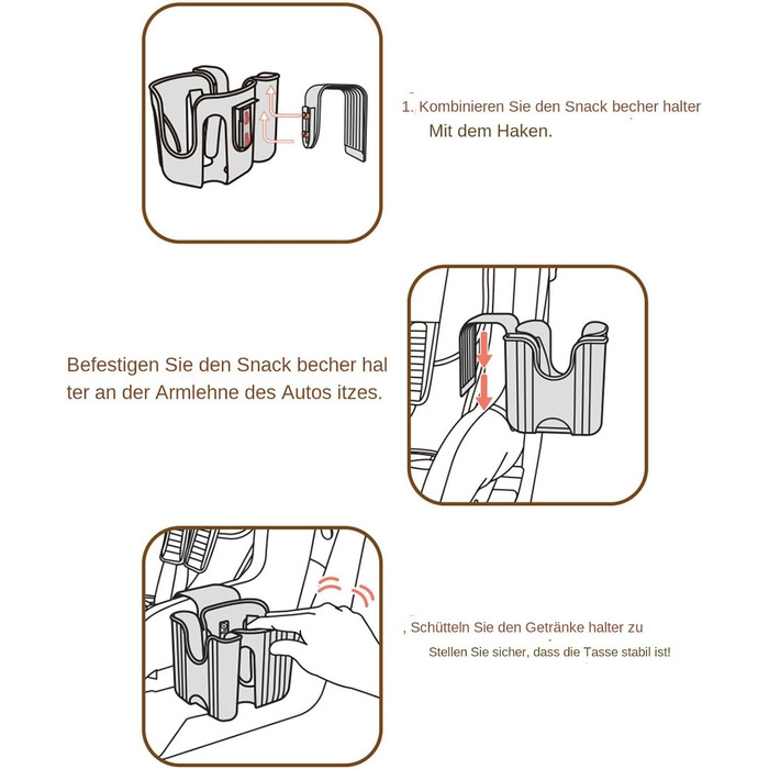 Автомобільний тримач для ручок, компактний автомобільний органайзер, автоматичне зберігання чашок, місце для зберігання автомобільного крісла, органайзер для дитячого крісла, автомобільний тримач для води, чашка для зберігання коляски, аксесуари для автом