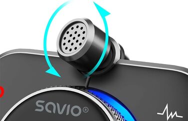 Адаптер Bluetooth SAVIO Автомобільний прикурювач - FM-передавач для автомобіля Bluetooth - Адаптер Bluetooth для автомобіля - Автомобільний стереоадаптер Bluetooth - Радіопередавач Автомобільний Bluetooth 5.0 - SD-карта TR14