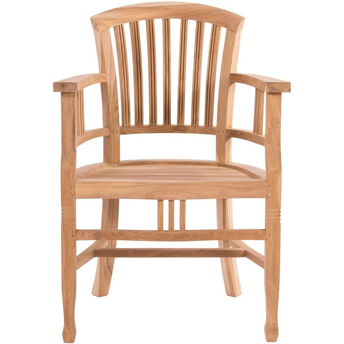 Пляжне крісло Тикове садове крісло Batavia Natural Armchair