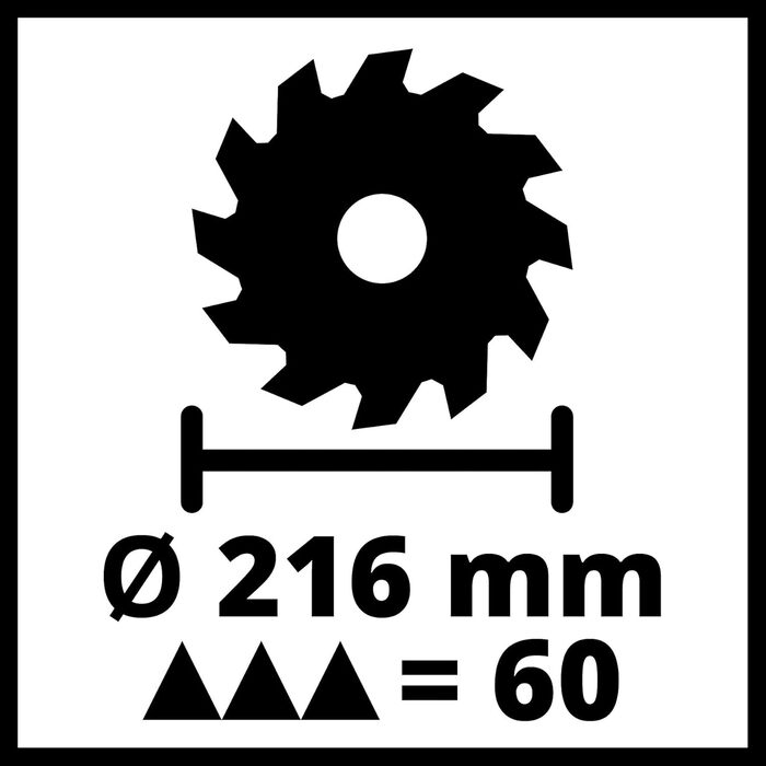 Двостороння торцювальна пила (1800 Вт, макс. глибина/ширина різання 65 мм x 305 мм, пиляльний диск Ø 216 мм, пиляльна головка може нахилятися в обидві сторони, функція протягування, лазер), 216