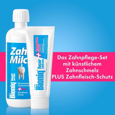 Мл і Tooth Milk в наборі, 1 x 400 мл - Зубна паста зі штучним захистом зубної емалі та ясен і відновлюючим ополіскувачем для порожнини рота, 3 шт., 75