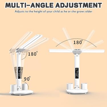 Настільна лампа LED Dimmable - настільна лампа бездротова з акумуляторною батареєю USB 3200 мАг, 3 кольори та 3 рівні яскравості, світлодіодна настільна лампа Офісна лампа Лампа для читання для дітей Офіс 3200 мАг