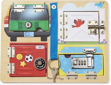 Ігрова дошка Melissa & Doug Lock and Latch розвиваюча іграшка моторика 3 подарунок для хлопчиків або дівчаток