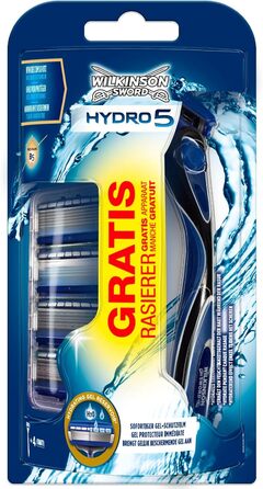 Леза для бритви Wilkinson Sword Hydro 5 Value Pack з чоловічою бритвою, 4 шт.