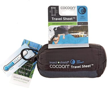 Спальний мішок з мікрофібри TravelSheet Insect Shield Line - Coolmax океанський блакитний