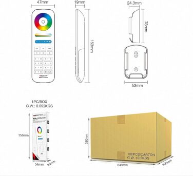 Пульт дистанційного керування MiBoxer FUT089Z RGBCCT (Zigbee 3.0)