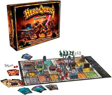 Настільна гра Avalon Hill HeroQuest базова гра, пригодницька гра в стилі фентезі, від 14 років, для 2 - 5 гравців, АНГЛІЙСЬКА МОВА HAS2847U Великобританія Мульти