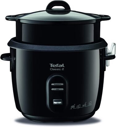 Нова класична рисоварка Tefal RK1038 автоматичні програми Функція збереження тепла Ємність 5 л Функція приготування на парі Чорний-металік