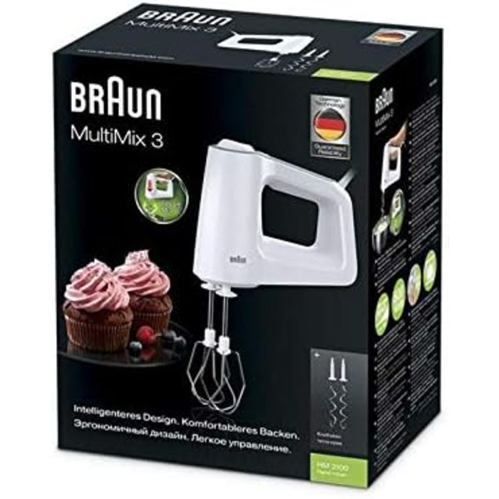 Ручний блендер Braun Household Multimix 3 HM3100 WH (500 Вт) чорний