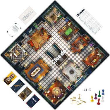 Настільна гра Hasbro Gaming Cluedo для дітей віком 8, перероблене Cluedo для 2-6 гравців, детективна гра, сімейна гра для дітей та дорослих Classic Single