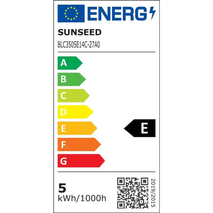 Світлодіодна свічкова лампа SUNSEED 10 шт. нитки E14 5 Вт замінює 48 Вт Теплий білий 2700K