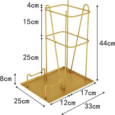 Підставка для парасольок AISIVET Creative, неправильна геометрична кована підставка для парасольки для входу в будинок, може вмістити довгі і короткі парасольки Gold