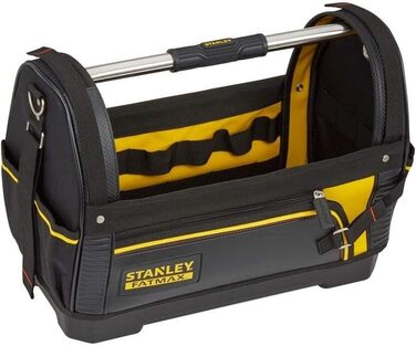 Тримач для інструментів Stanley FatMax (сумка для інструментів 48 см x 25 см x 33 см, нейлон 600 деньє, водонепроникна пластикова основа, ергономічна гумова ручка, рама сталева посилена, регульований плечовий ремінь) 1 Чорний