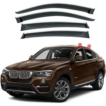 Автомобільний дефлектор вітру Дефлектор дощу для BMW X4 F26 2013-2017, Сонцезахисний козирок на вікно автомобіля, 4 шт.