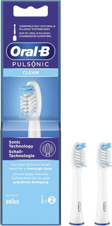 Електрична звукова зубна щітка/електрична зубна щітка Oral-B Pulsonic Slim Luxe 4000, платинова та звукова зубна щітка Pulsonic Clean, 2 шт. и (1 упаковка)