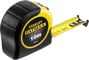 Рулетка Stanley FatMax Blade Armor (довжина 10 м, фіксатор, автоматичне перемотування, затискач для ременя, DynaGrip) 0-33-811