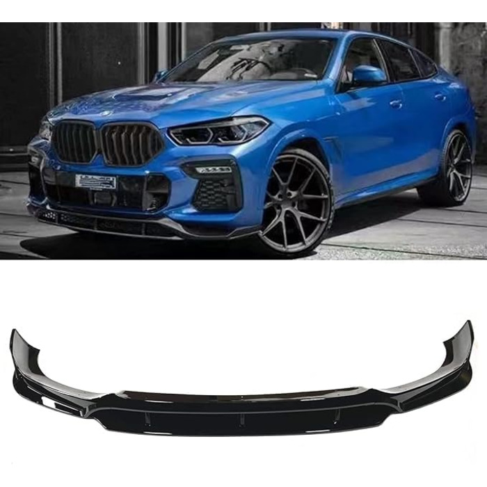 Передній спойлер LIXINRU для BMW X6 G06 M Sport 2020 2021 2022, передній фартух Передній спойлер Протектор дифузора для губ Захисна кришка Обшивка